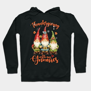 Thanksgiving With My Gnomies Funny Autumn Gnomes Lover Hoodie